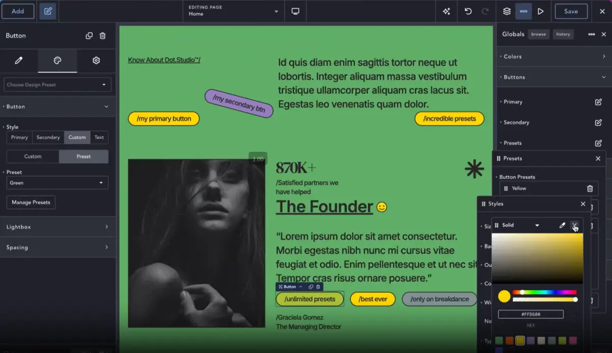 ボタンプリセット機能の大幅拡張