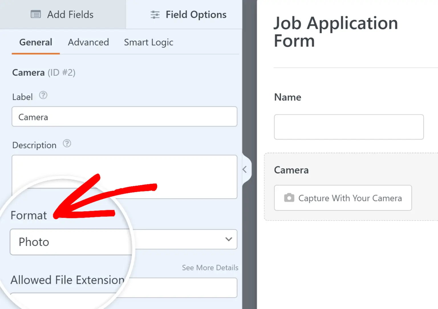wpforms カメラフォーム